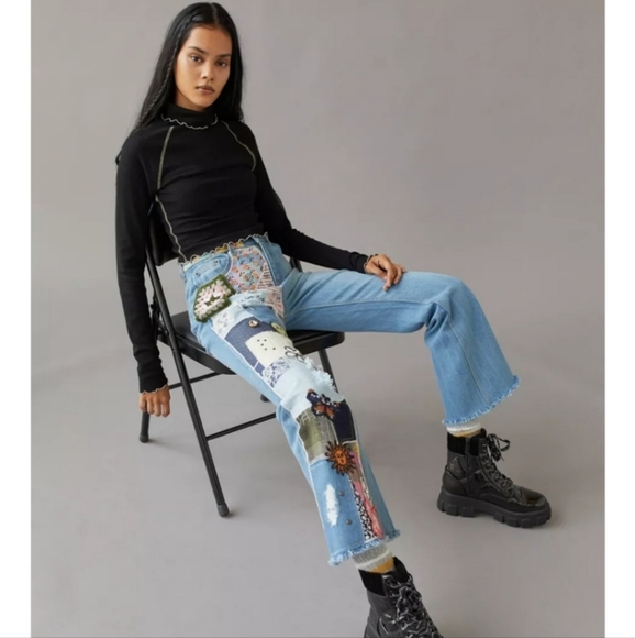 Urban Outfitters BDG High Waisted Flare Jeans - Indigo Craft Size 25 EUC - Picture 3 of 6